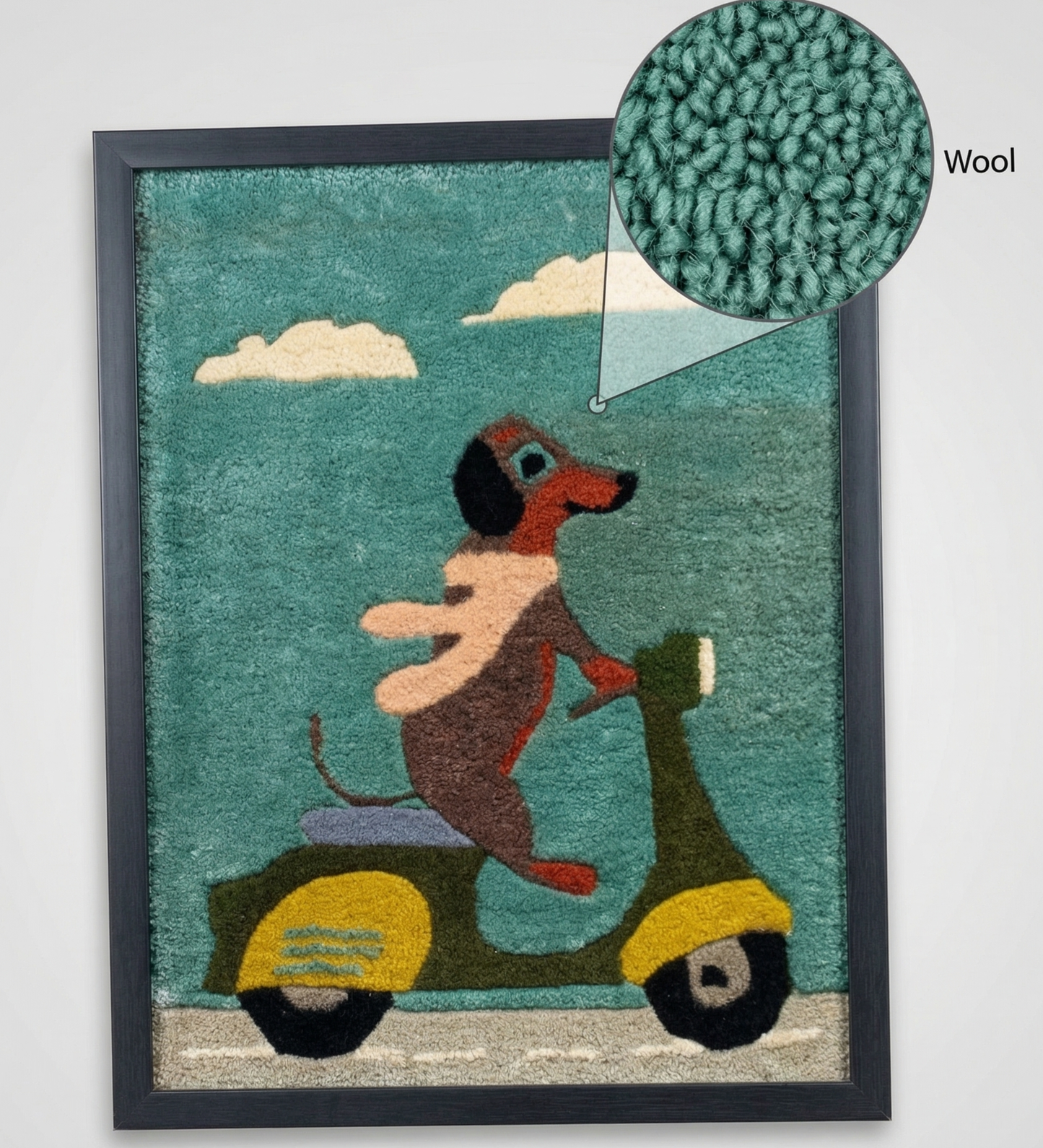 Handmade Wool Dog Wall Hanging – Boho Wall Art