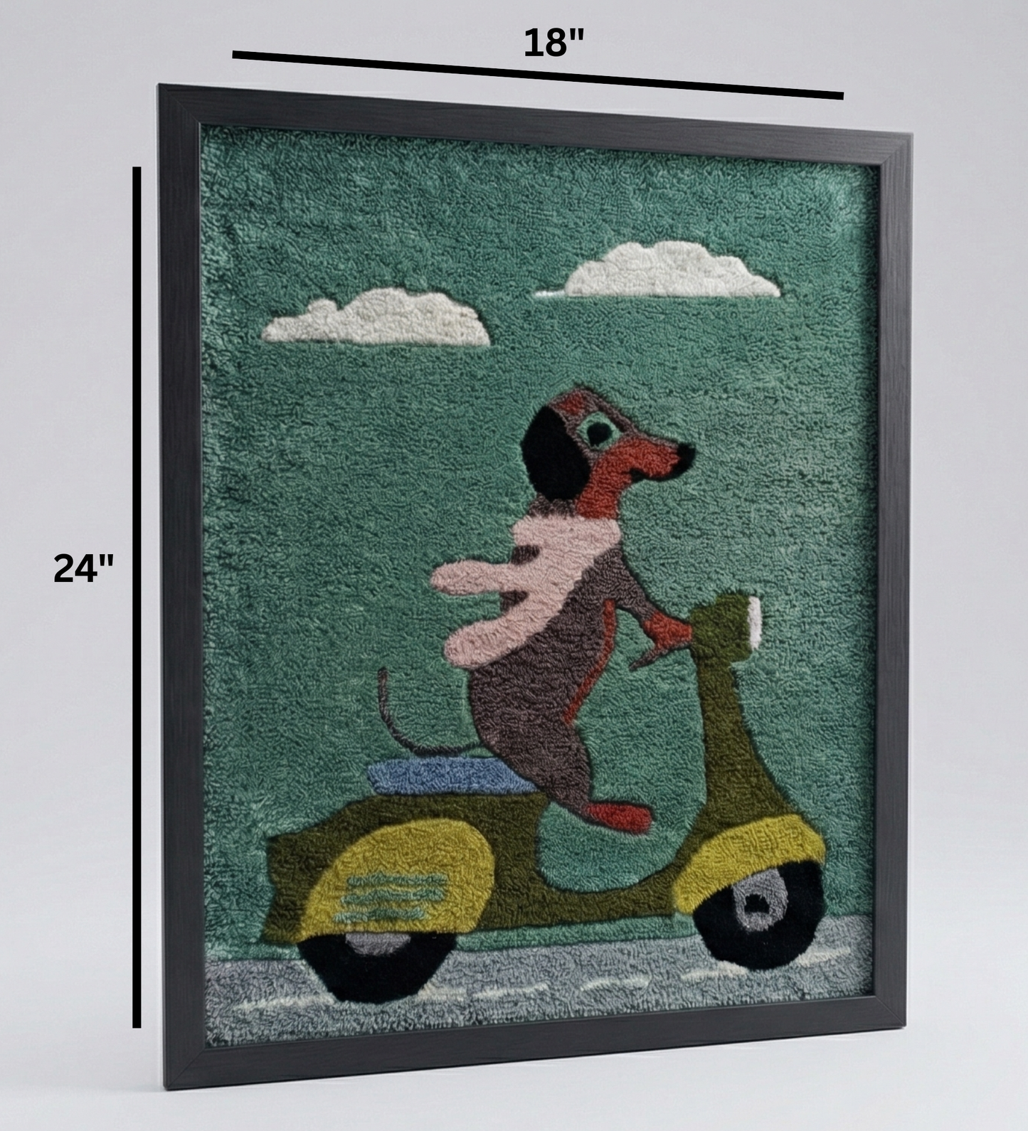 Handmade Wool Dog Wall Hanging – Boho Wall Art
