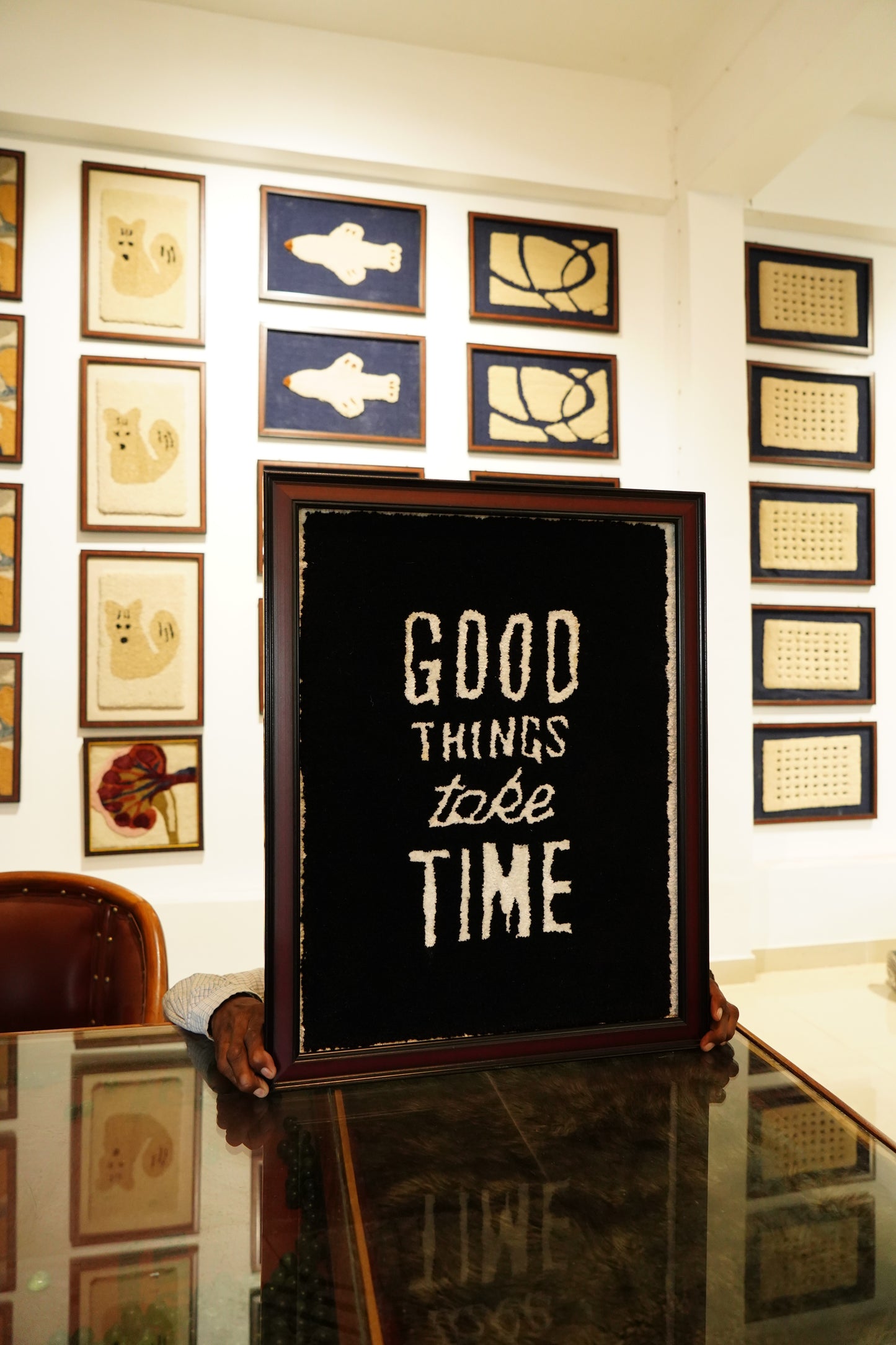 The Patience Piece – Framed Rug Art