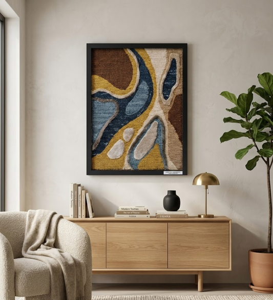 Premium Hand-Tufted Abstract Wall Art Frame | Modern Textile Wall Decor