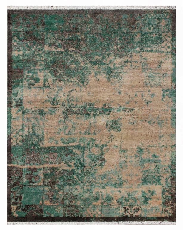 Eden Grove Hand knotted Modern Green Rug (HK-4B)