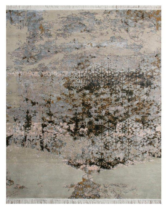 Hand knotted Modern Grey Rug (HK-3)