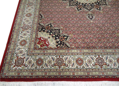 Hand knotted Traditional Mahi-12 Red Cream Rug (MW-19)