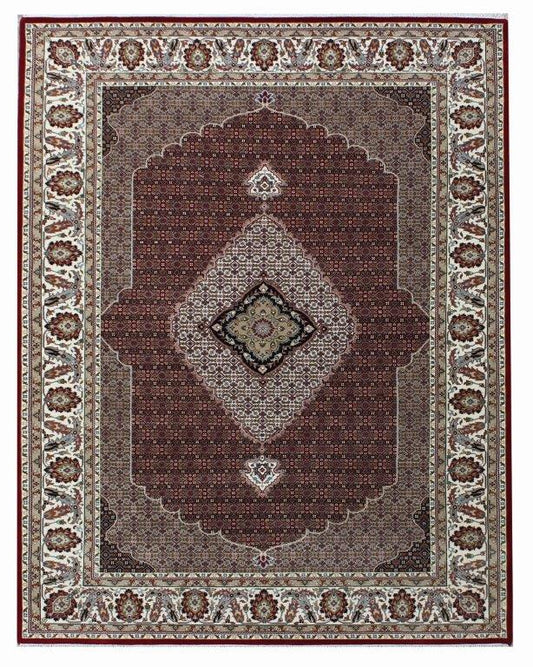 Hand knotted Traditional Mahi-16 Red Cream Rug (MW-86)