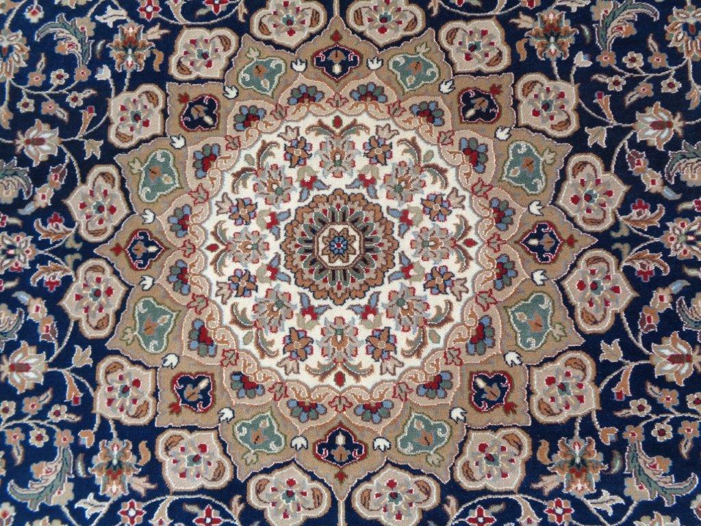 Hand knotted Traditional Nain 2 Blue Rug (NN-14)