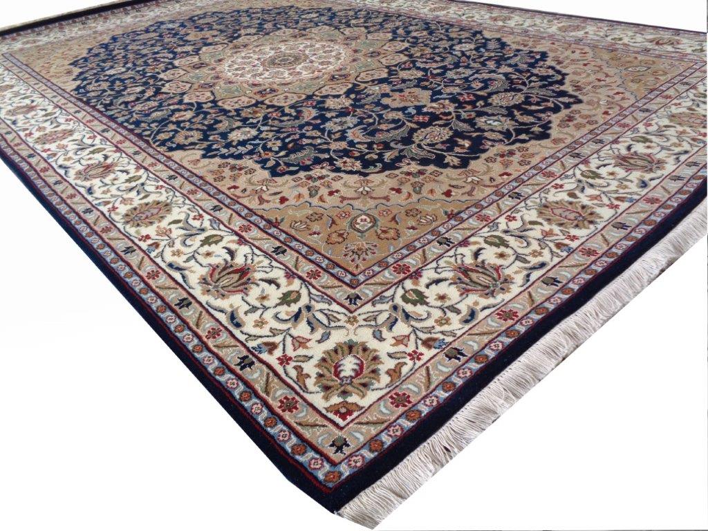 Hand knotted Traditional Nain 2 Blue Rug (NN-14)