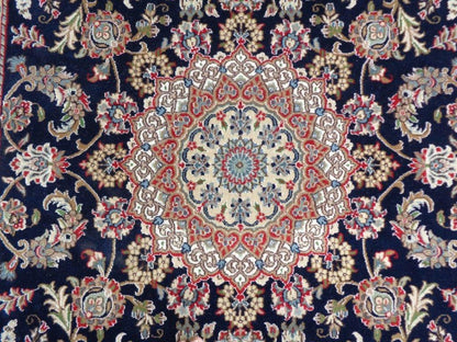 Hand knotted Traditional Nain 4 Blue Rug (NN-18)