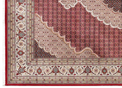 Hand knotted Traditional Mahi Red Cream Rug (MW-51)