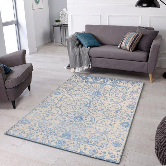 Hand knotted Transitional Blue Rug (HK-5639)