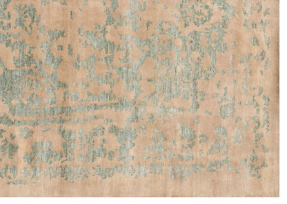 Hand knotted Transitional Green Cream Rug (HK-5599)