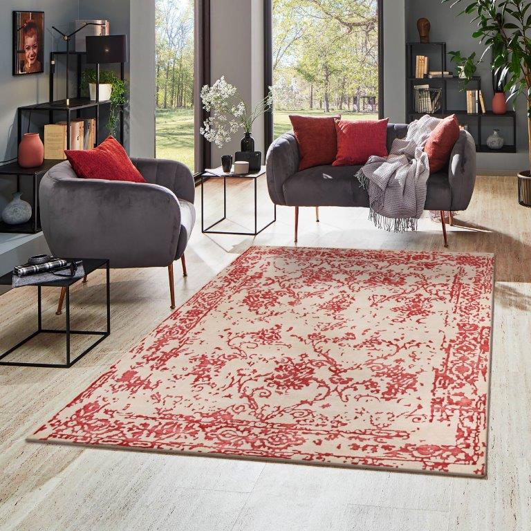 Hand knotted Transitional Red Rug (HK-MCT-22)