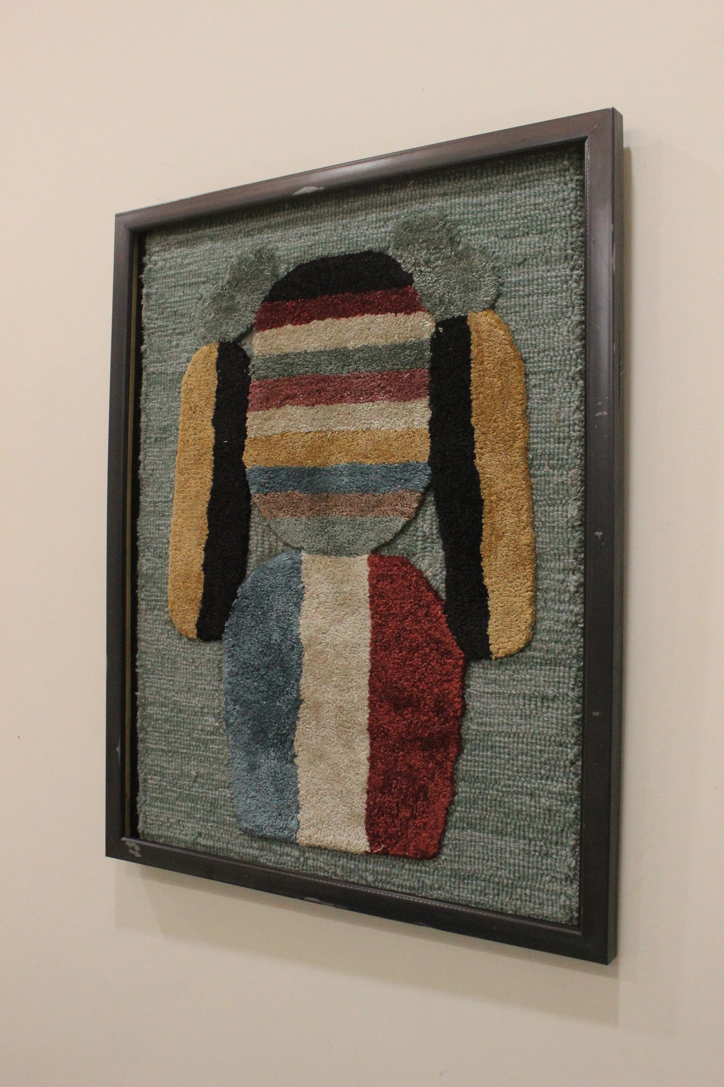 Abstract Framed Wool Wall Hanging - Handmade Boho Decor