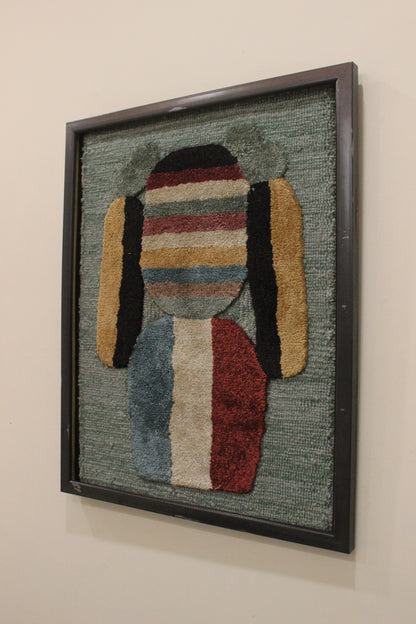 Abstract Framed Wool Wall Hanging - Handmade Boho Decor