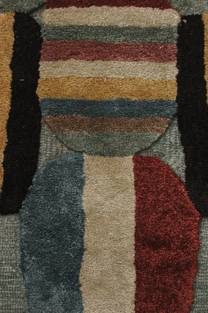 Abstract Framed Wool Wall Hanging - Handmade Boho Decor