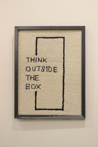 Think Outside The Box Wall Frame | Minimalist Artistic Wall Decor | Modern Home Decoration Frame