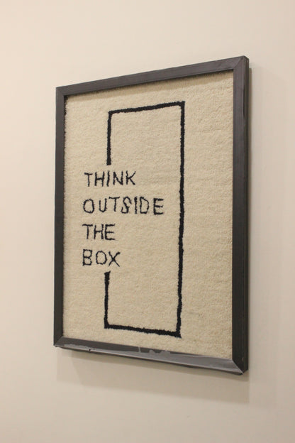 Think Outside The Box Wall Frame | Minimalist Artistic Wall Decor | Modern Home Decoration Frame