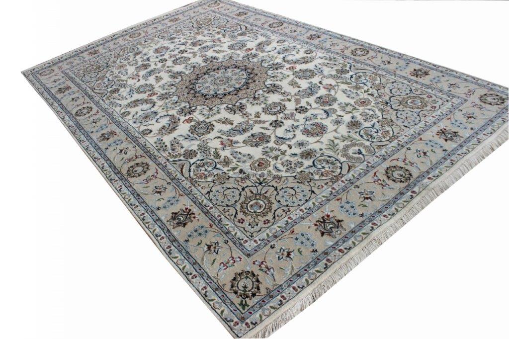 Hand knotted Traditional Nain 4 Cream Beige Rug (NN-19)