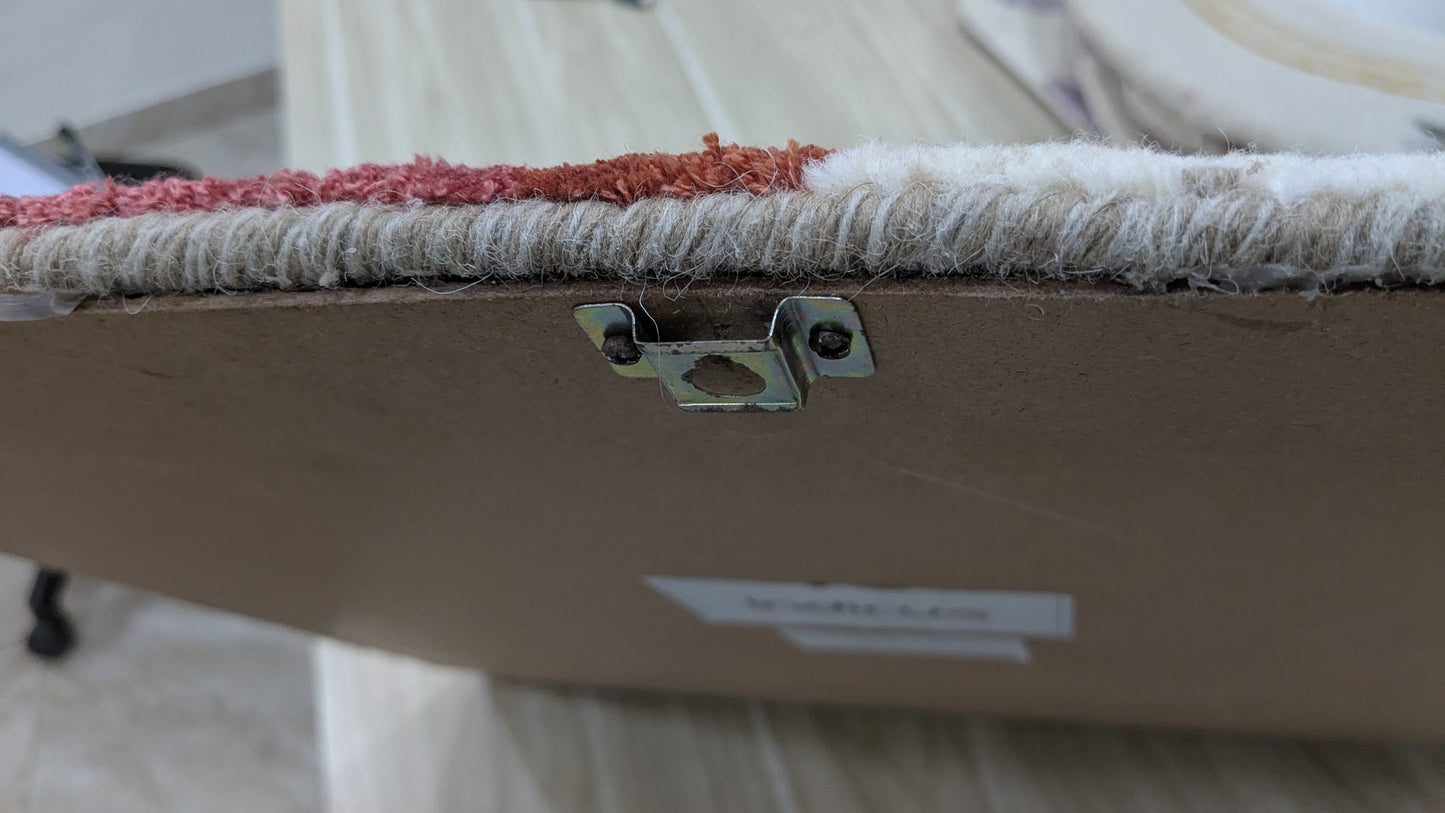 Abstract Geometric Mirror Frame - Handmade Wool Boho Wall Mirror