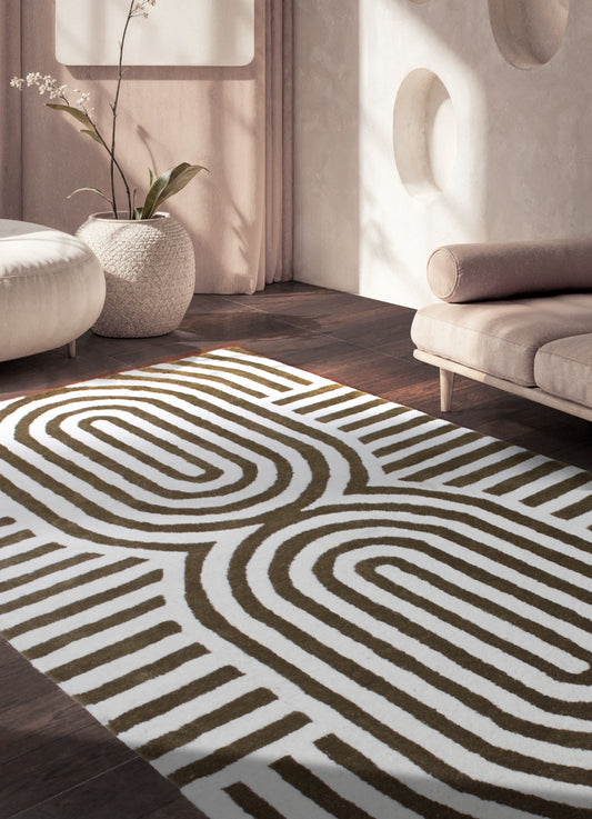 Sinuous Path Wool Rug (HT 838A)