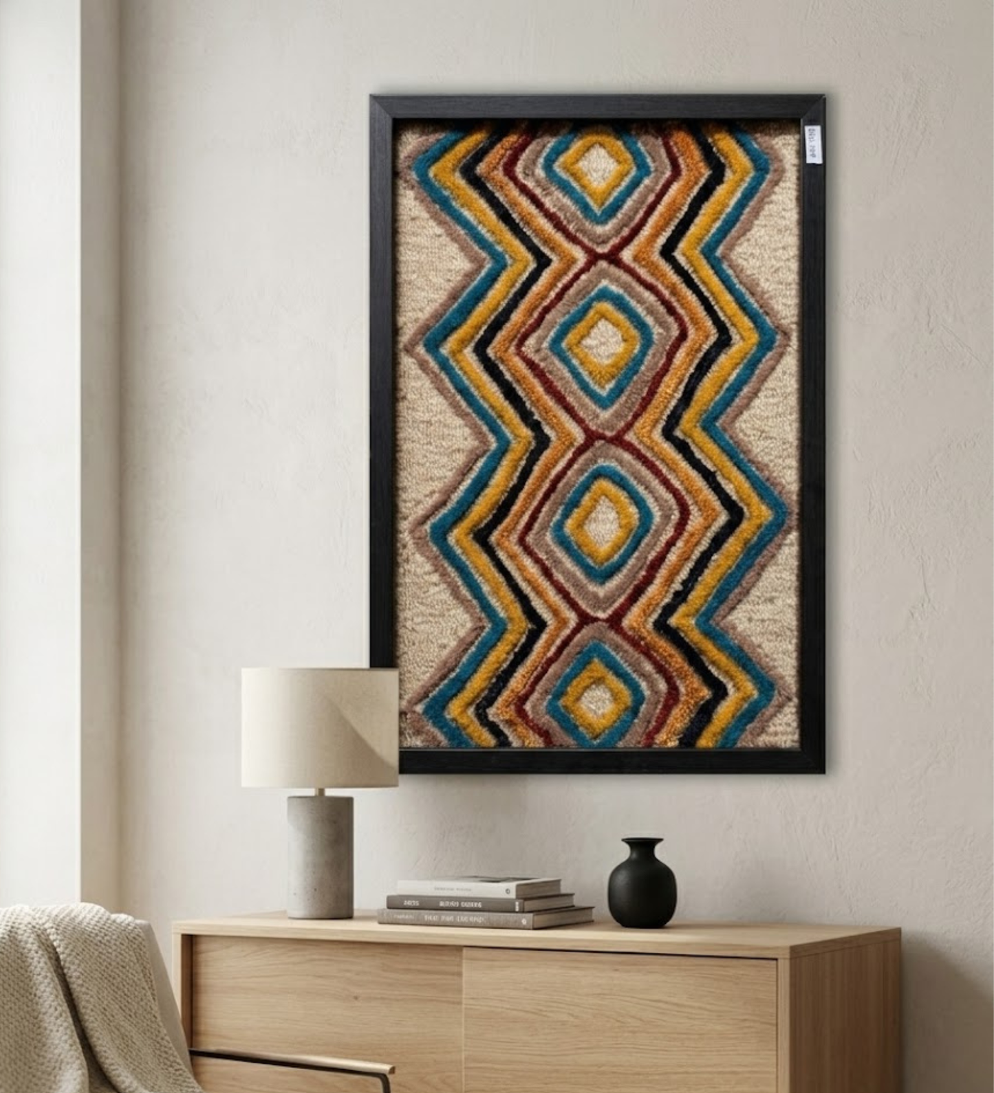 Handmade Wool Geometric Wall Hanging