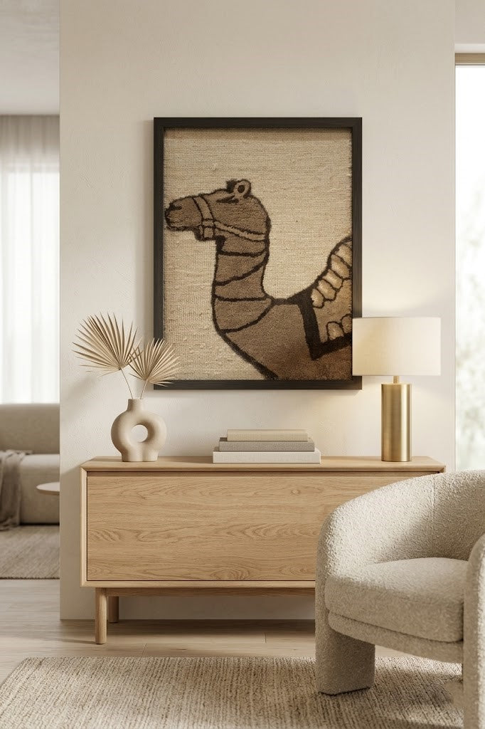 Handmade Wool Camel Wall Hanging