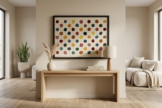 Handmade Wool Dot Pattern Wall Hanging