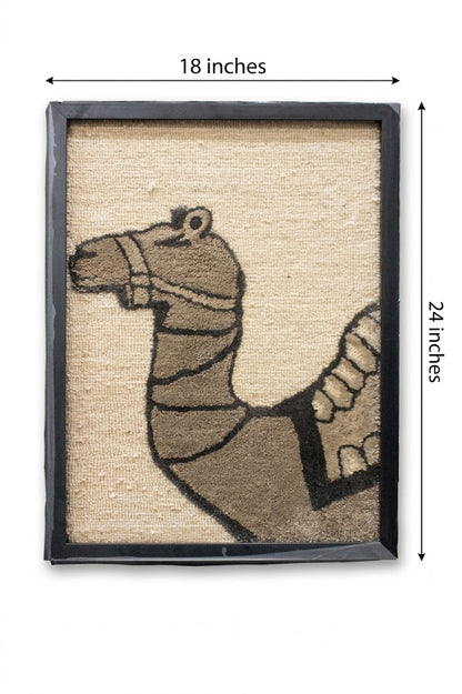 Handmade Wool Camel Wall Hanging