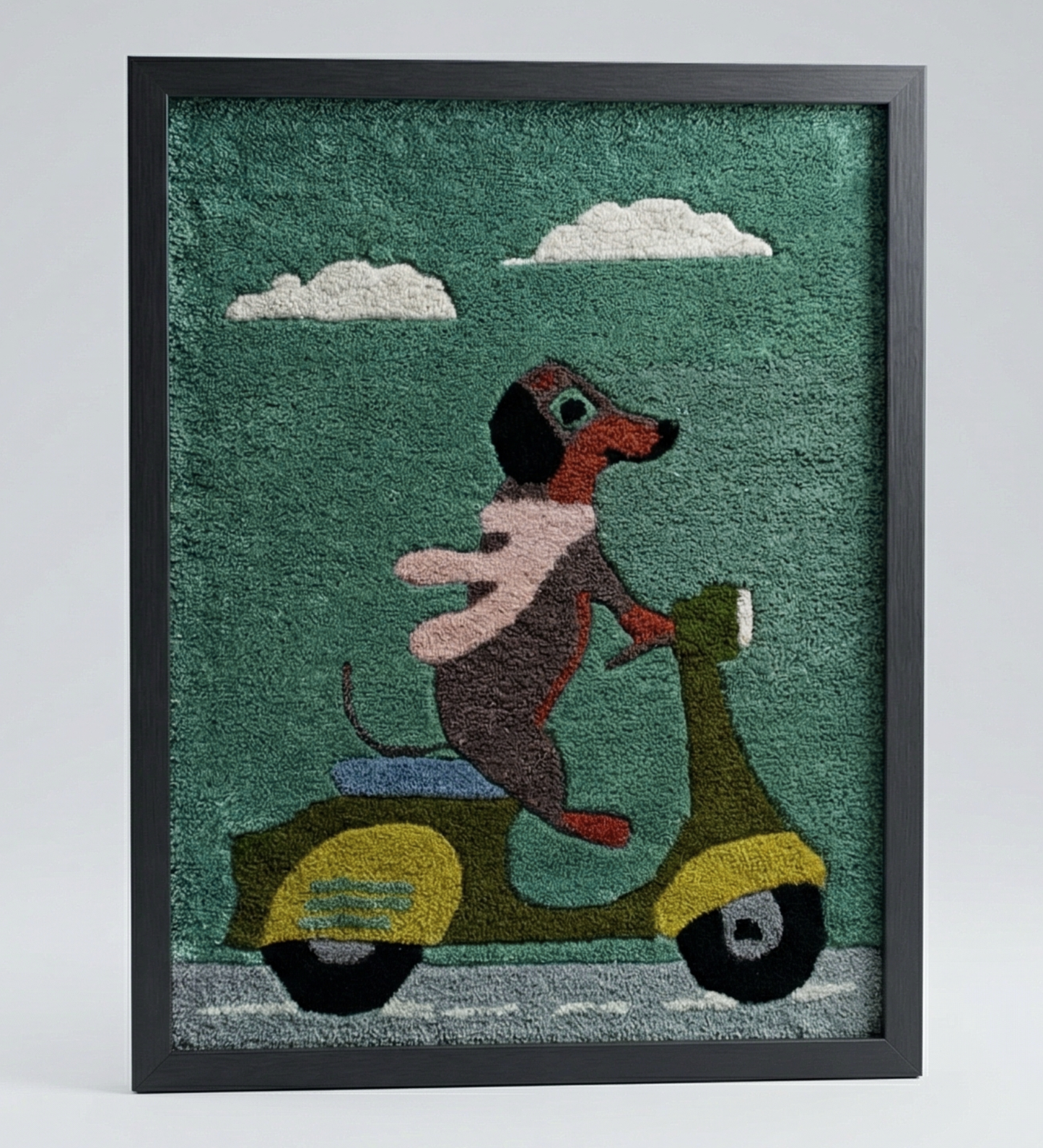 Handmade Wool Dog Wall Hanging – Boho Wall Art