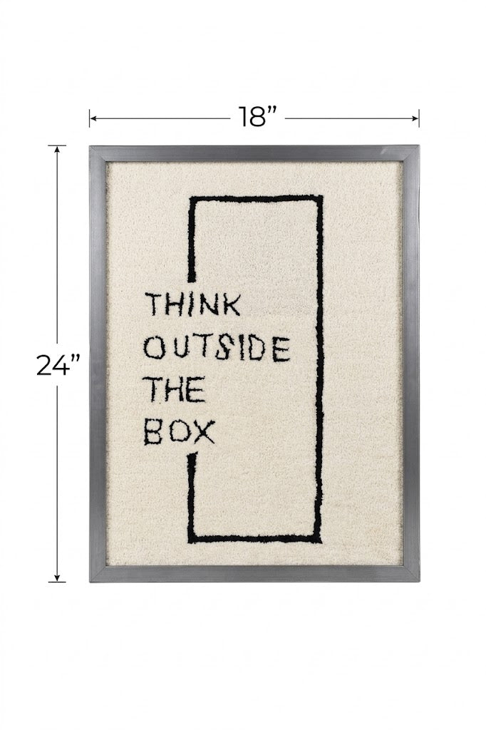 Think Outside The Box Wall Frame | Minimalist Artistic Wall Decor | Modern Home Decoration Frame