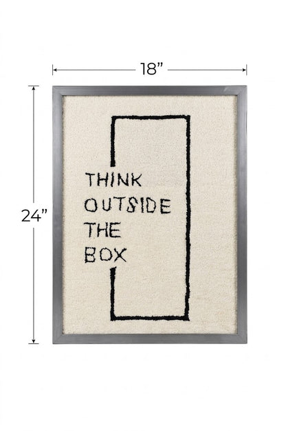 Think Outside The Box Wall Frame | Minimalist Artistic Wall Decor | Modern Home Decoration Frame