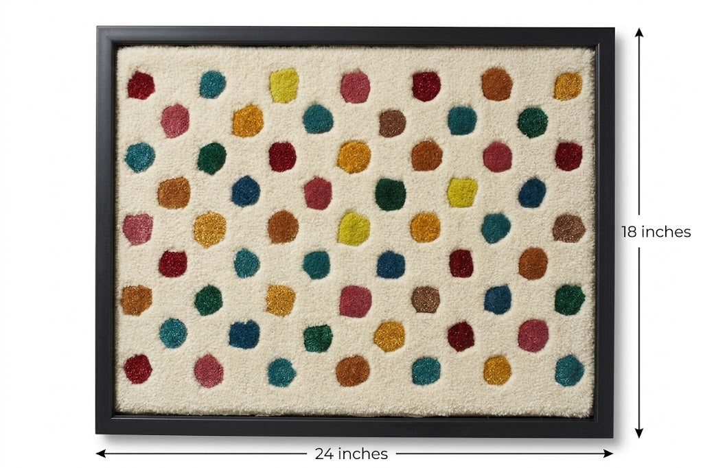 Handmade Wool Dot Pattern Wall Hanging