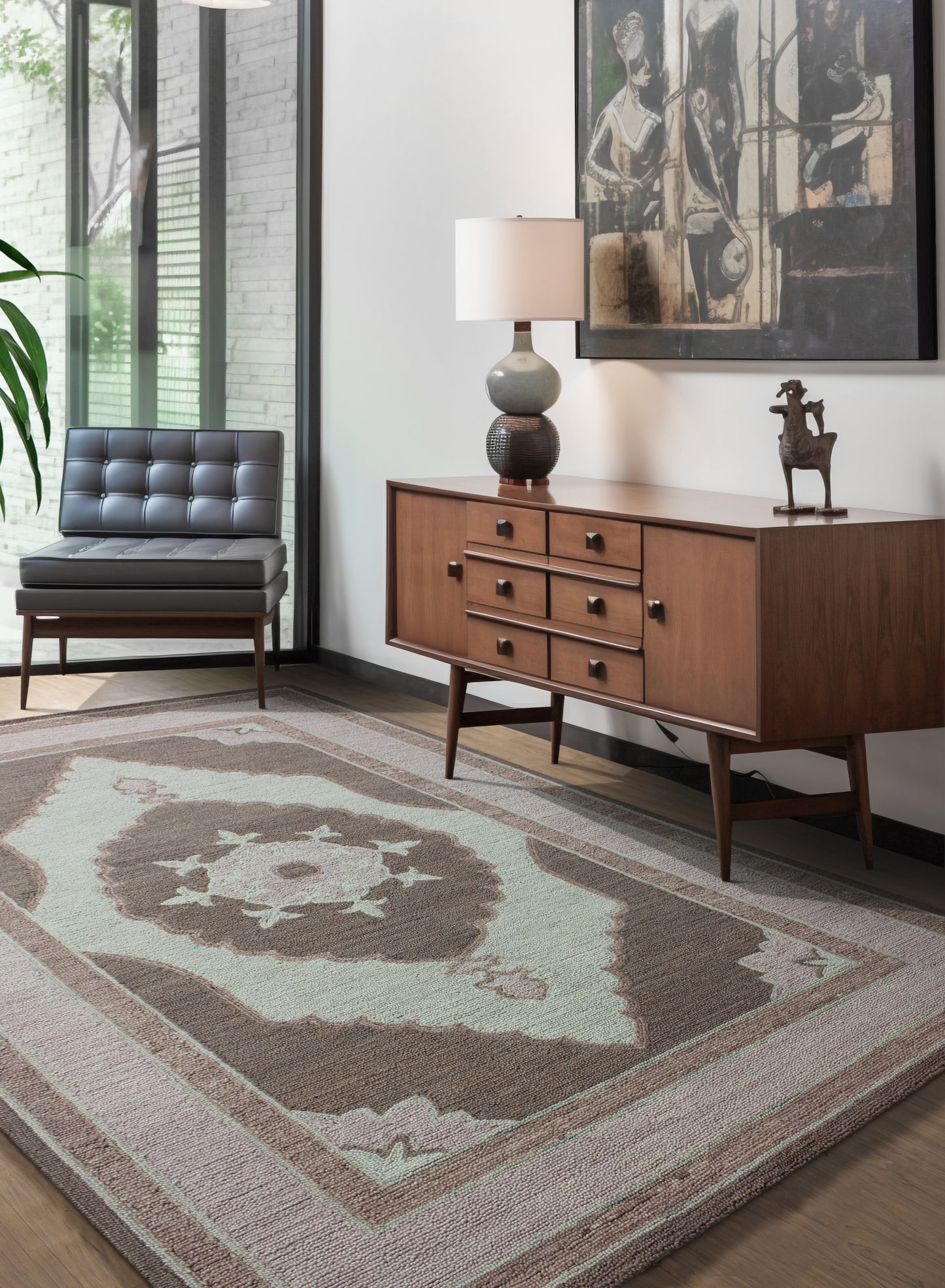 Dust Rose Reverie Wool Rug