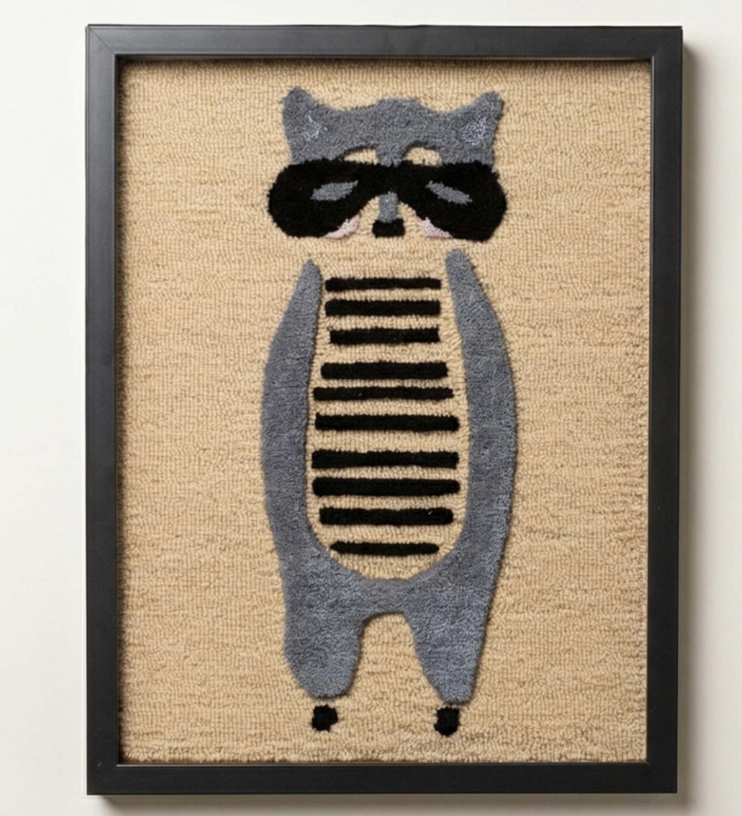 Handmade Wool Raccoon Wall Hanging | Kids Room Wall Décor